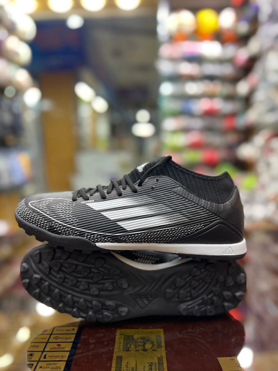 Adidas Black & White Football Turf Shoes