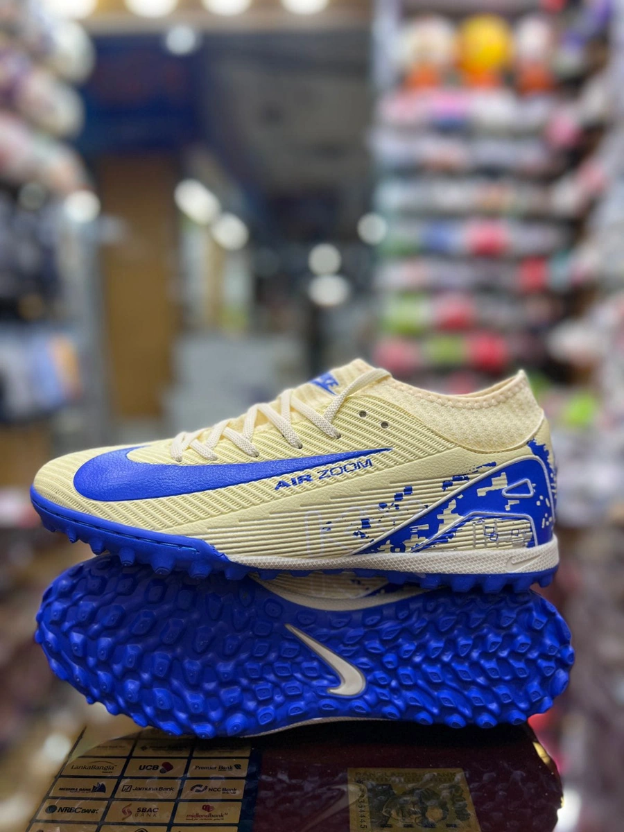 Nike Air Zoom Off-White & Blue Football Turf Shoes