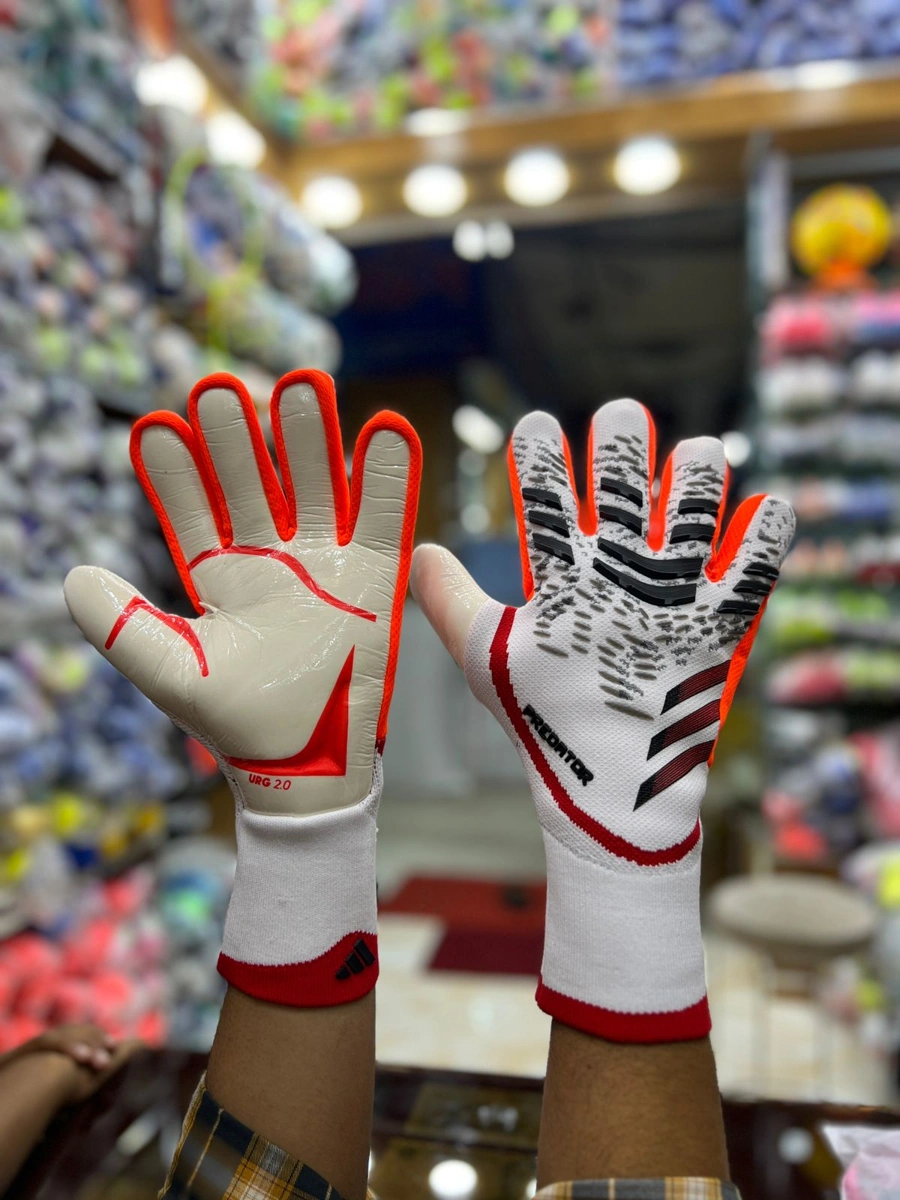 Adidas Predator Pro Bright White, Orange & Black Goalkeeper Gloves