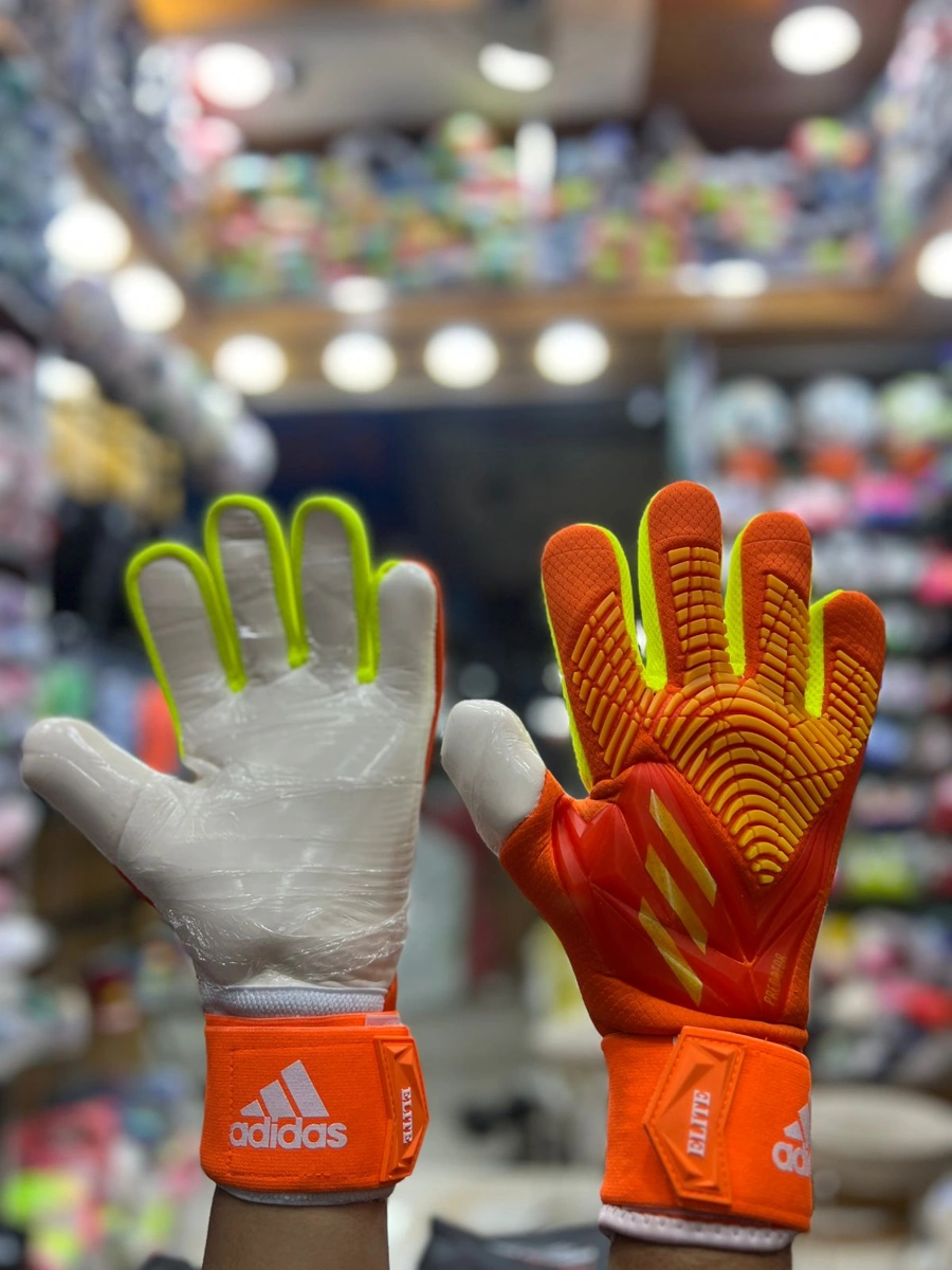 Adidas Predator Pro Bright Orange & Yellow Green Goalkeeper Gloves