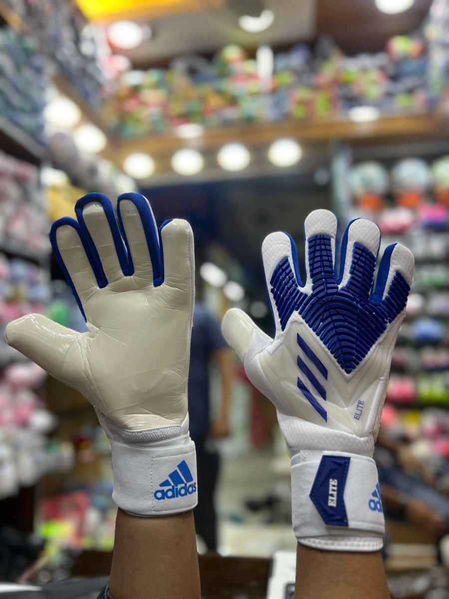 Adidas Predator Pro White & Hi-Res Blue Goalkeeper Gloves